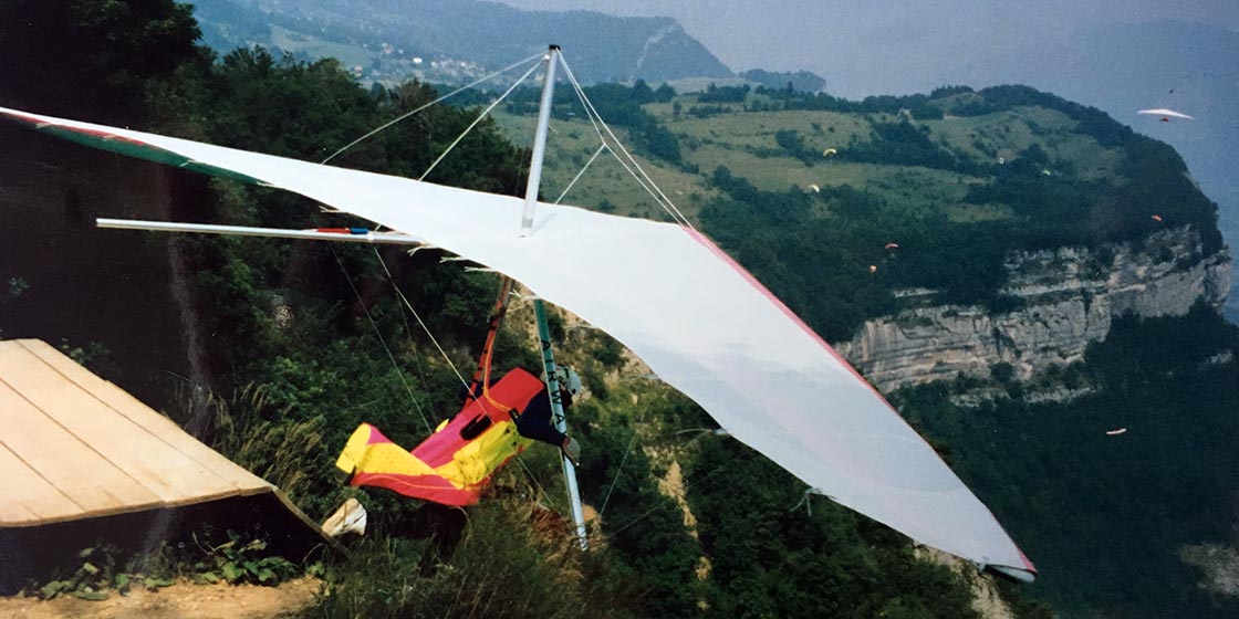 Mark Kelly hang gliding